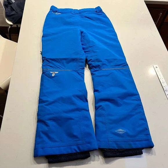 Columbia Titanium Omni-Tech Kids Blue Waterproof Snow Pants Sz. LG Ski Snowboard - Picture 3 of 16